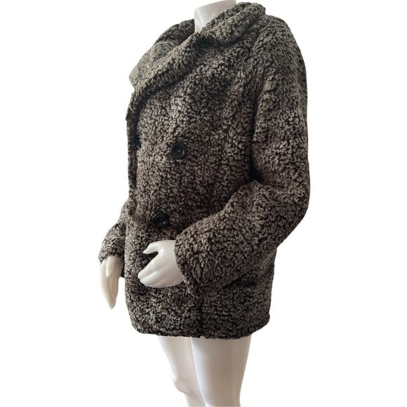 🌹NWT Women’s Jacket Size M THREAD & SUPPLY Sherpa double-breasted - Picture 2 of 11